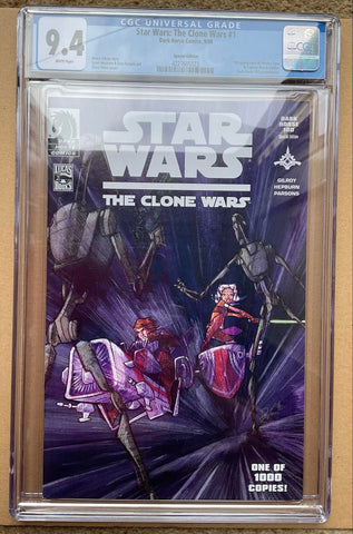 Star Wars the clone wars # 1  CGC 9.4. DH100 variant