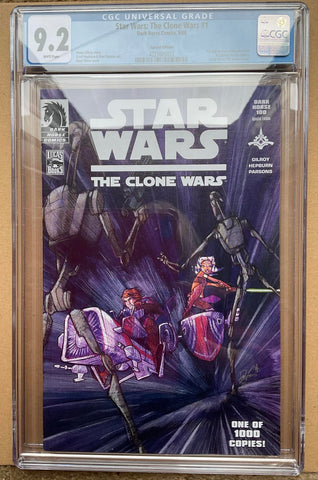 Star Wars the clone wars # 1  CGC 9.2 DH100 variant